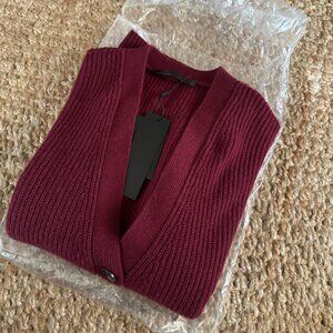 Jenni Kayne Cashmere Cocoon Cardigan Wine XS *NEW WITH TAGS*